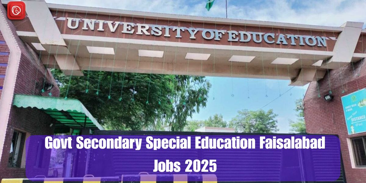 Govt Secondary Special Education Faisalabad Jobs 2025